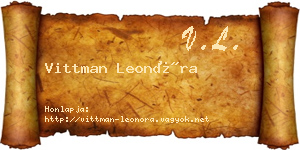 Vittman Leonóra névjegykártya